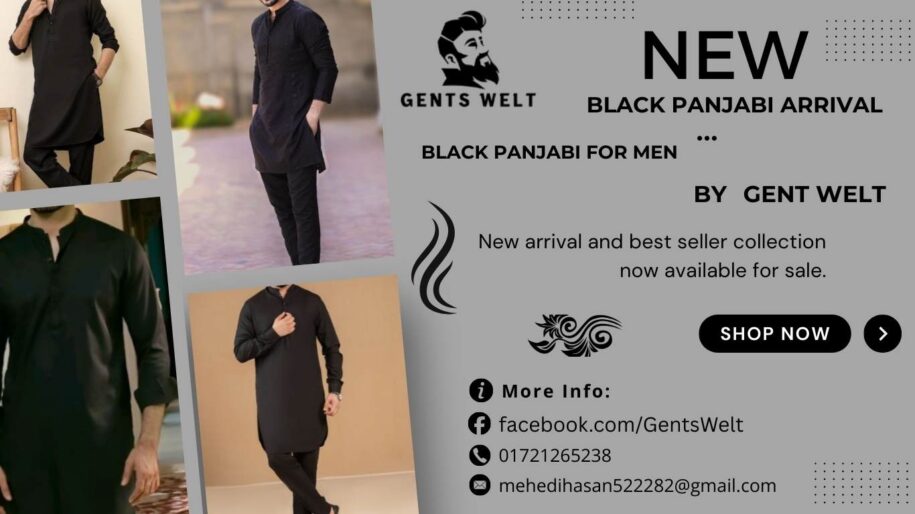 Punjabi Design For Men Black
